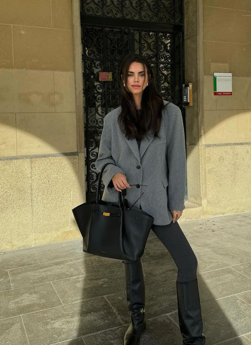 Winter Grey Oversized Blazer